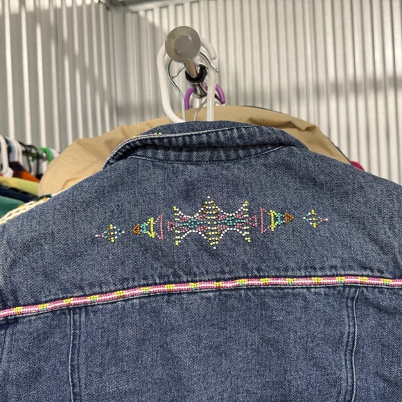 Pendleton cotton denim jacket southwest beading S - Picture 10 of 10